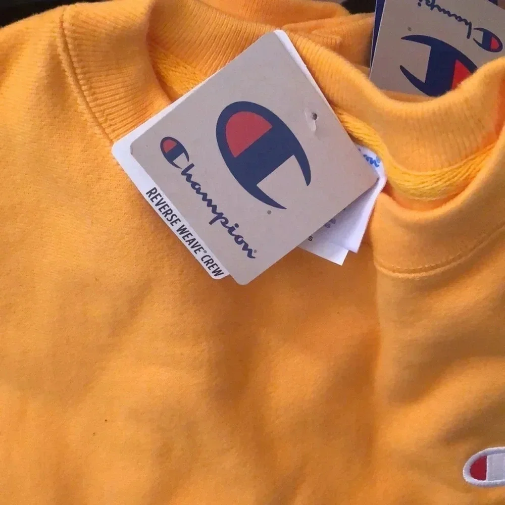 Champion Reverse Weave Sweatshirt Gold S - Picture 5 of 7